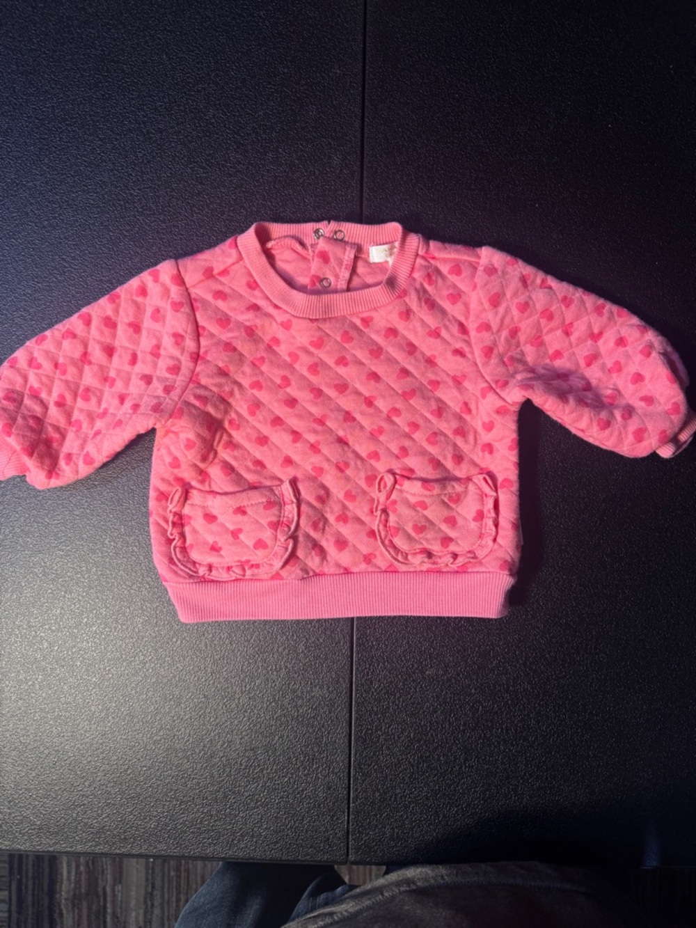 Tahari Pink Quilted Heart Pocket Sweatshirt and matching pants